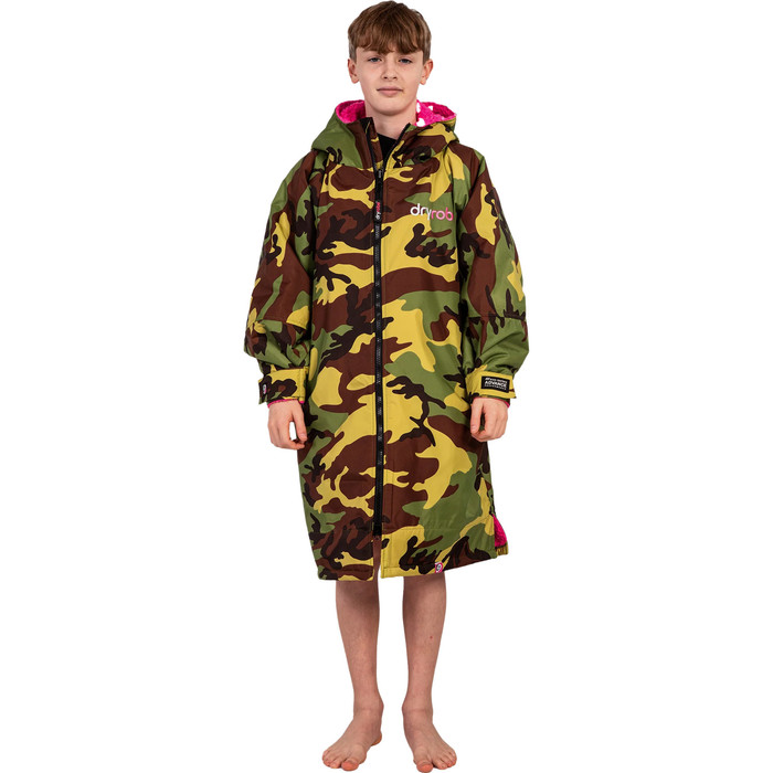 2024 Dryrobe Junior Advance Langrmelig ndern Robe V3 V3KSLSDA - Camo / Pink